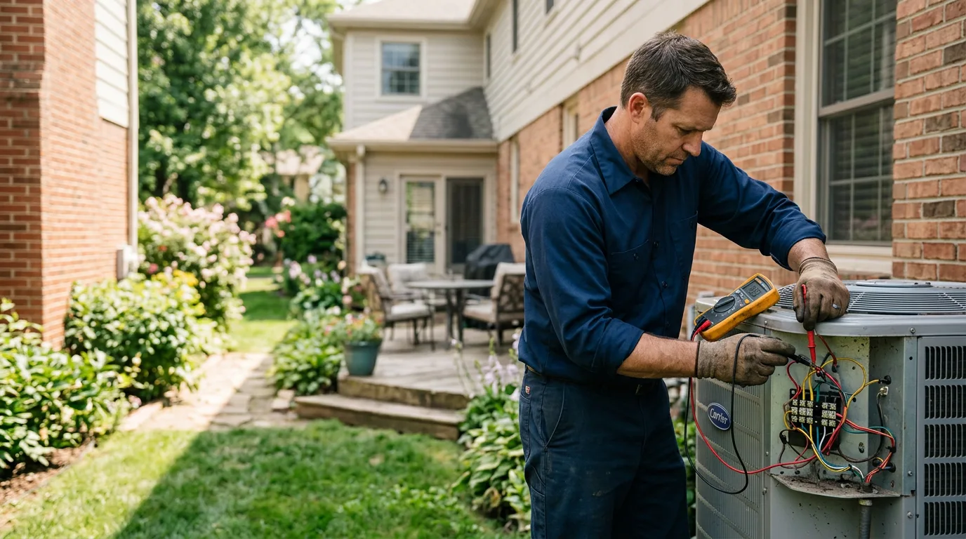 HVAC technician working near Olympia Fields, IL